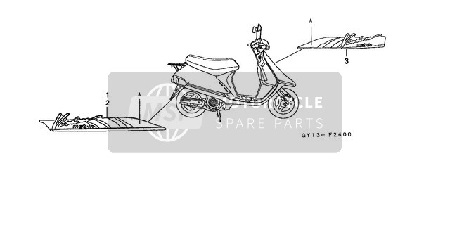 Honda SA50 1994 Streifen (1) für ein 1994 Honda SA50